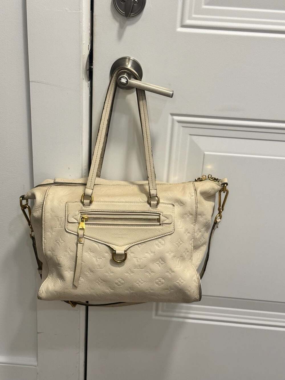 Louis Vuitton Lumineuse PM Ivory Monogram Empreinte Leather Bag